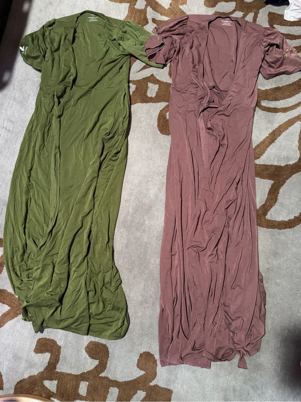 green (left side) ONLY!! S * NEW * Soul Messengers Wrap Dress
(swan print) - Picture 4 of 6